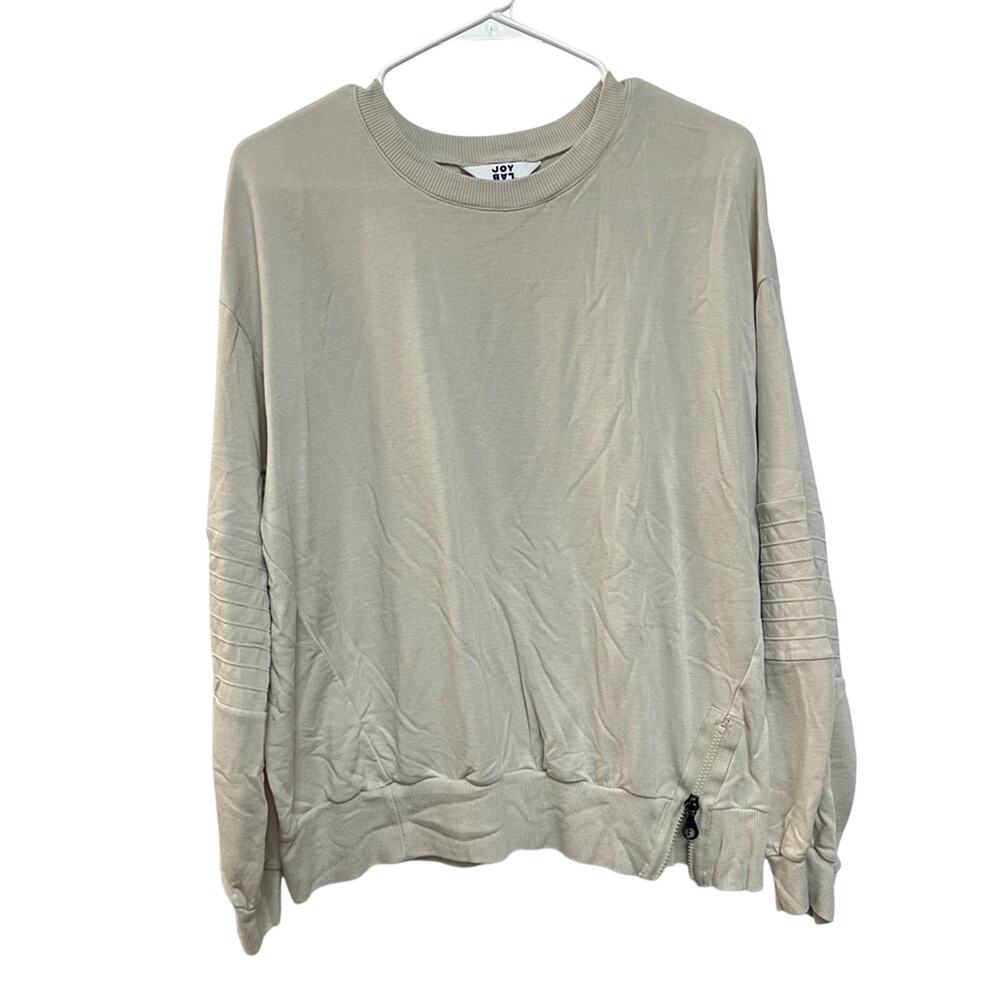 JoyLab Pullover Sweatshirt Zipper Crewneck Bone White Loungewear Athletic XL - Picture 2 of 6